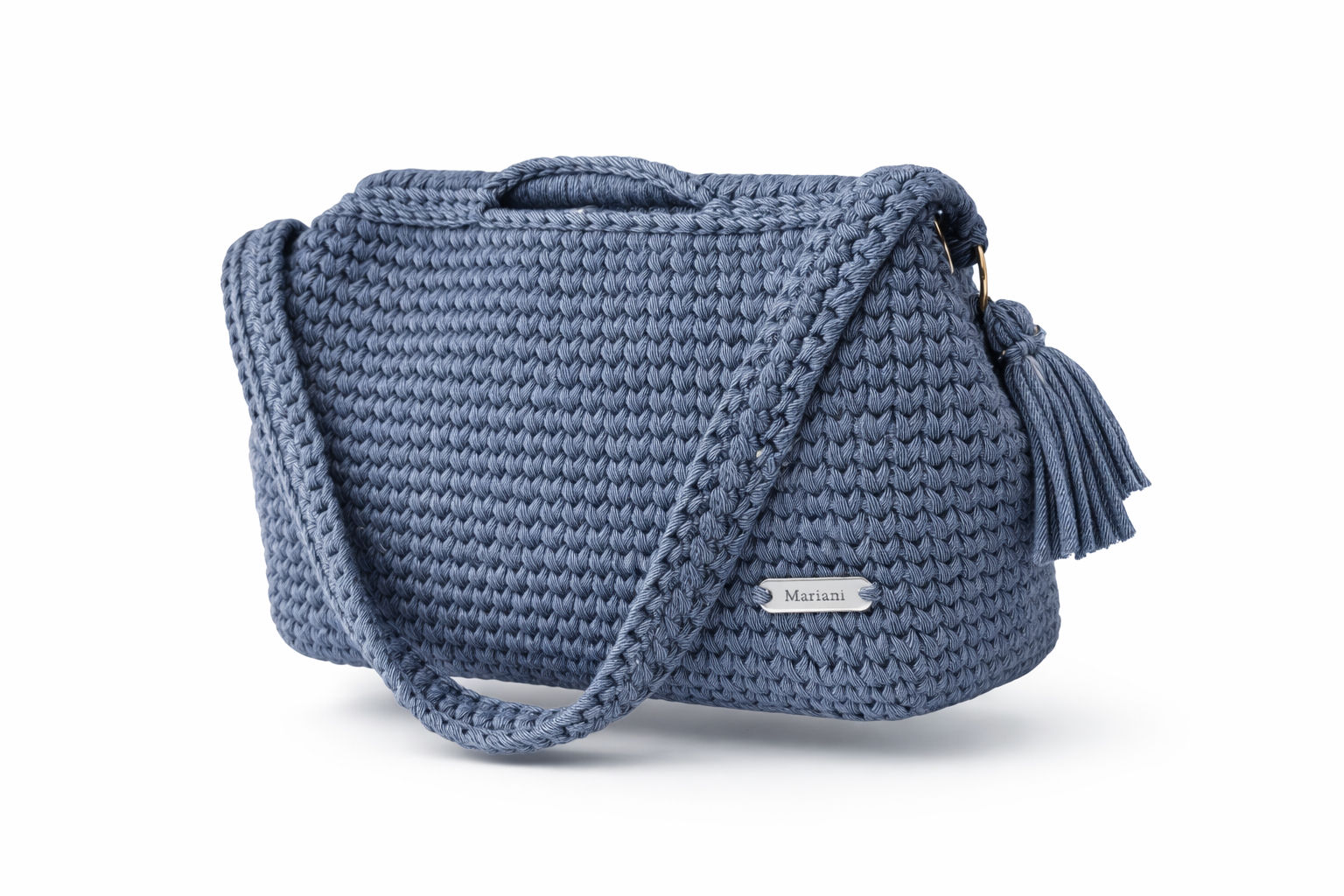 City-Bag Denim Soul - Handgemachte Häkeltasche