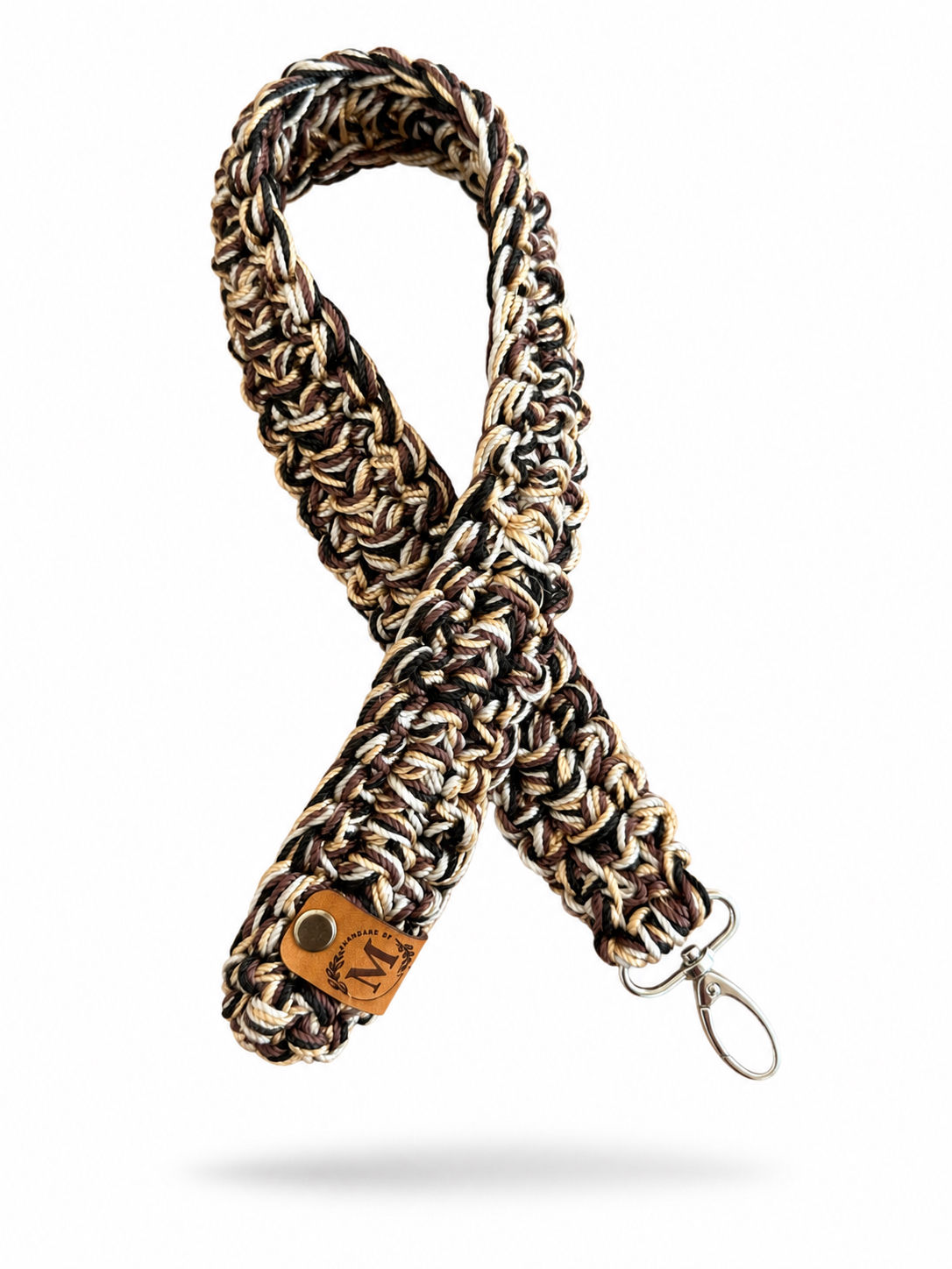 Handgemachte Handy Loop Latte Marble in Creme, Mokka und Beige