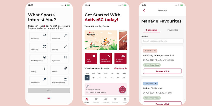 ActiveSG App Redesign