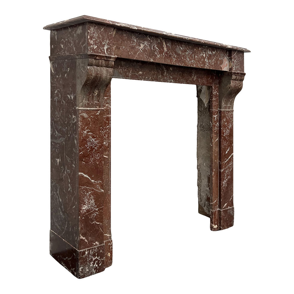Thumbnail: Louis Phillippe Antique Fireplace • Belgian Rouge Marble