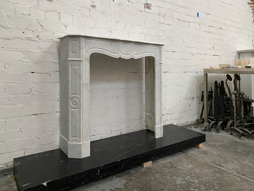 Thumbnail: Pompadour Antique Fireplace • Carrara Marble
