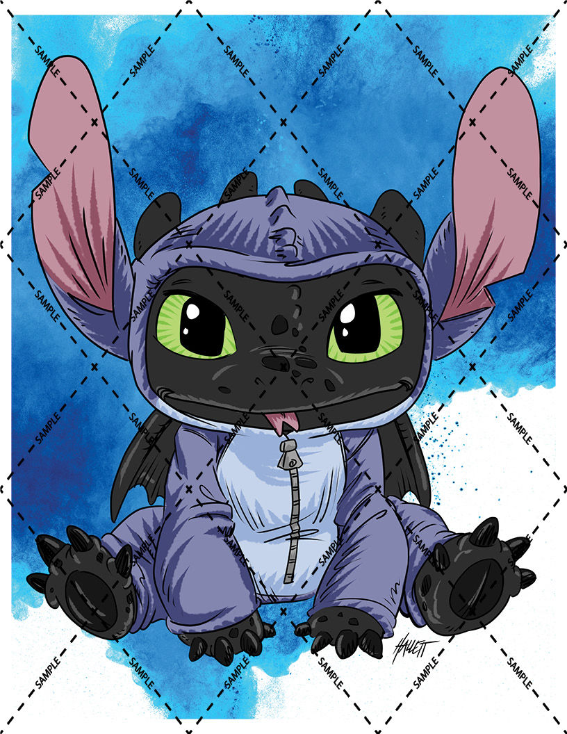 Toothless dressed as Stitch | Mysite