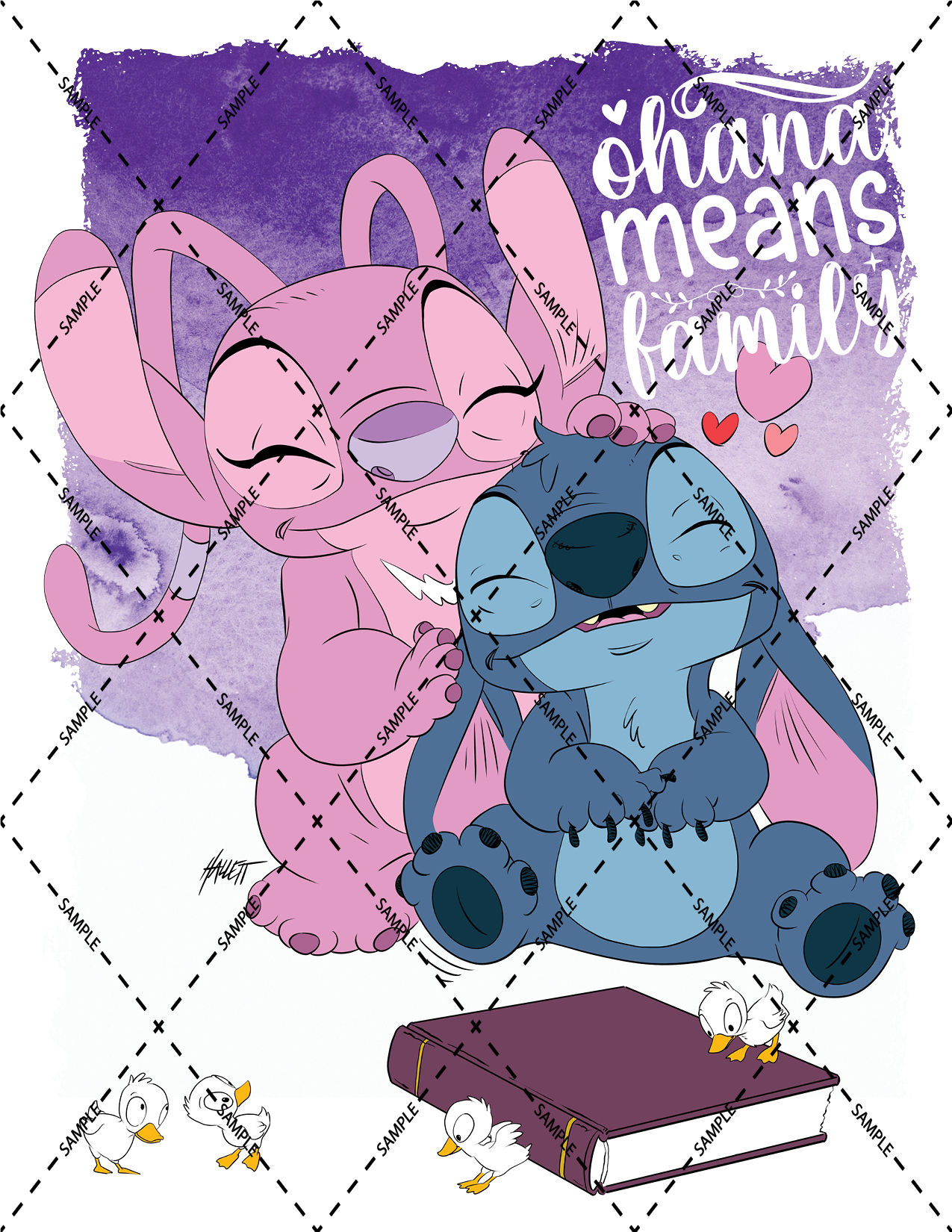 Stitch and Angel "Ohana Means Family"