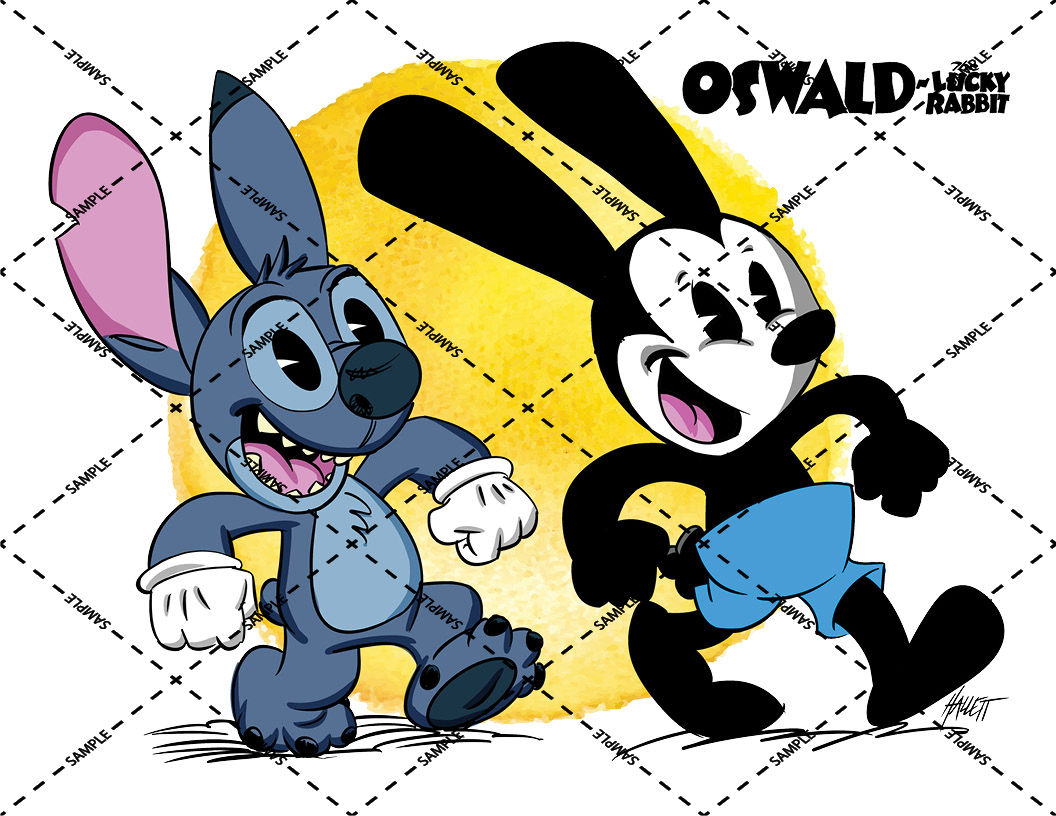 Stitch as Rabbit with Oswald the Lucky Rabbit