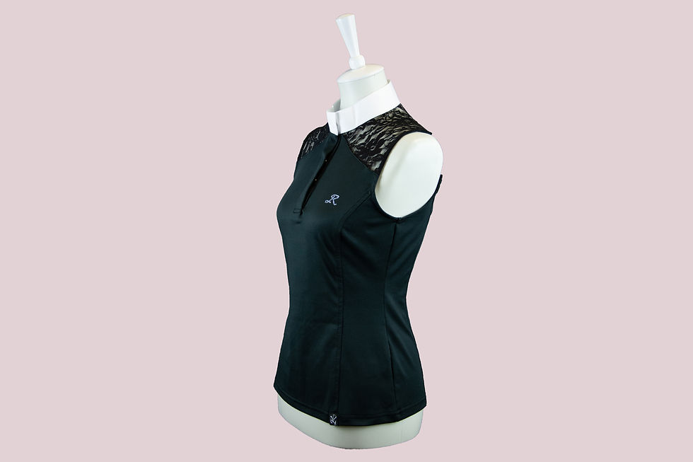 Miniaturbild: Turnierbluse ohne Arm mit Spitze