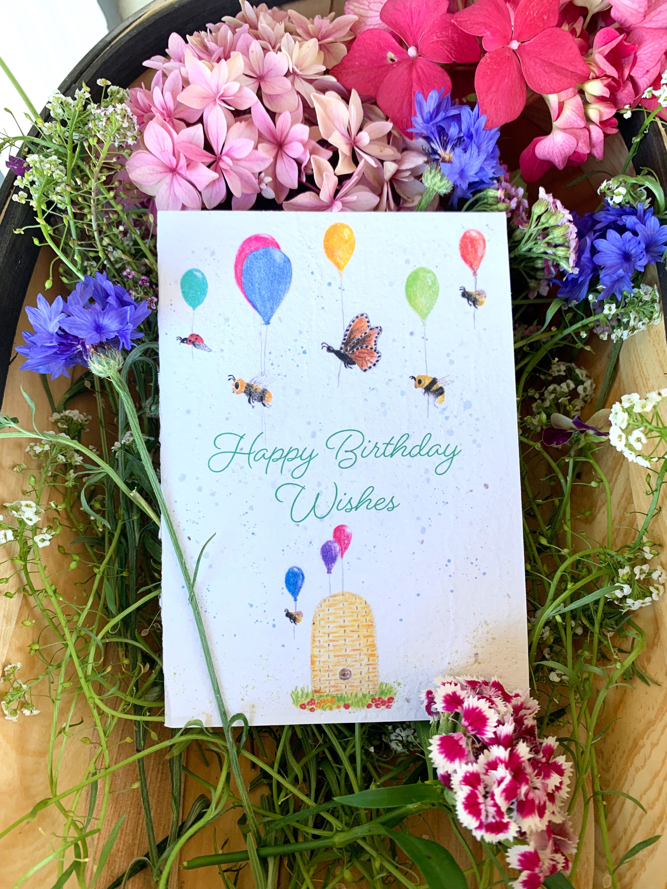 Happy Birthday Wishes Seeded Paper Card