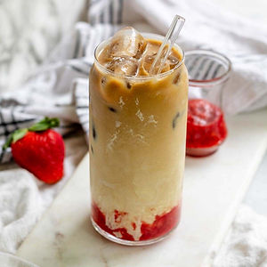 Iced Strawberry Latte*