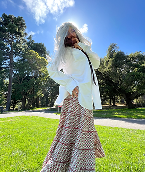 skirt and wig