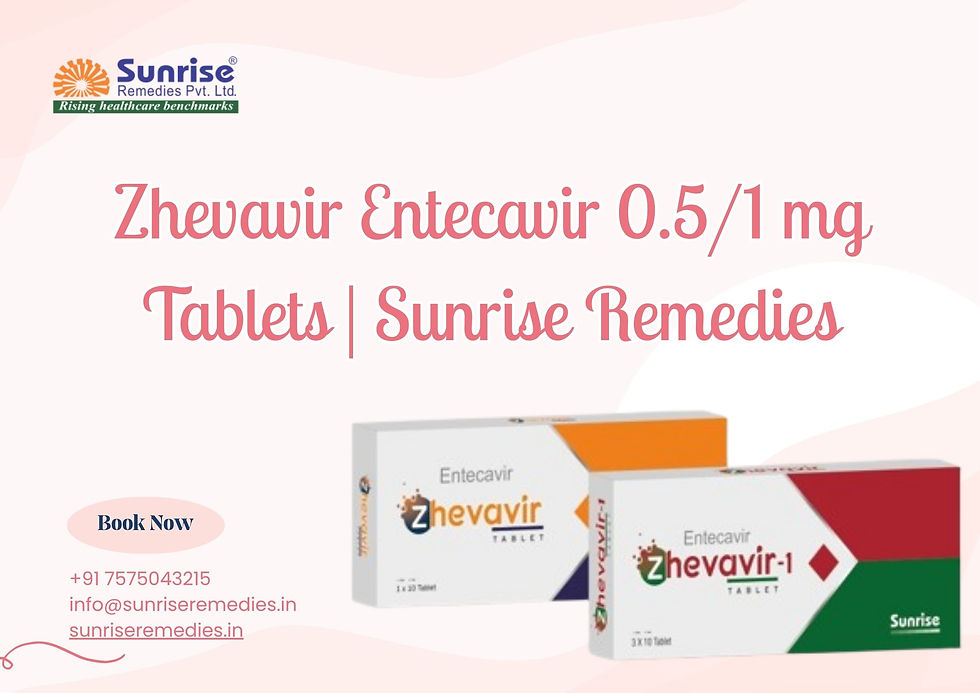 Zhevavir Entecavir 0.5/1 mg Tablets