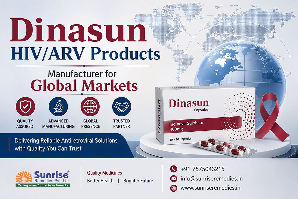 Dinasun HIV/ARV Products Manufacturer for Global Markets