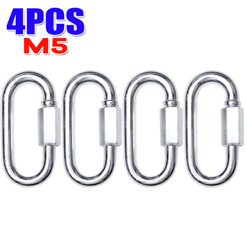 Thumbnail: Multi-function Stainless Steel Connecting Ring Mountaineering Carabiner Outdoor 