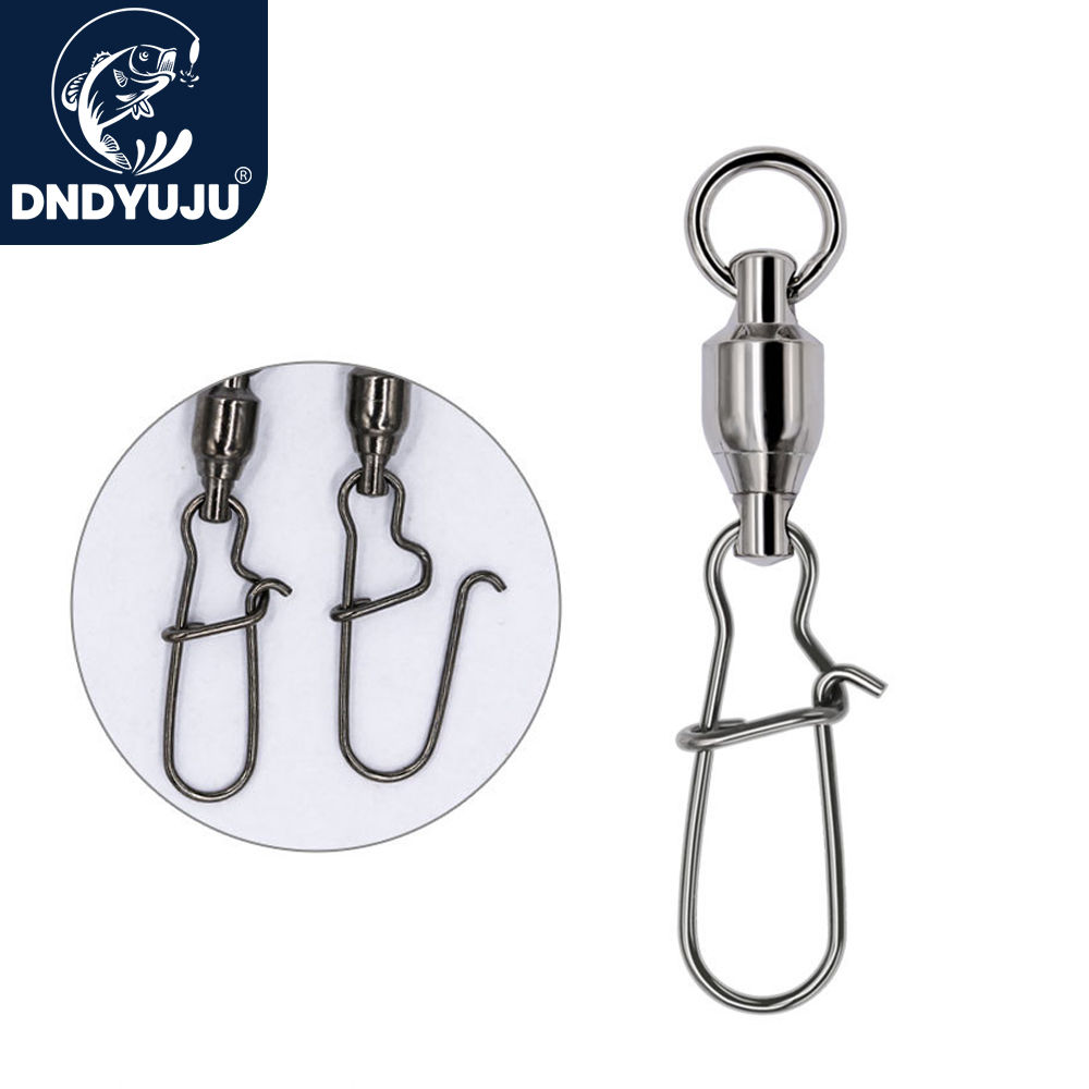 DNDYUJU 5/10PCS Fishing Accessories Connector Pin Bearing Rolling With Hooked Sw