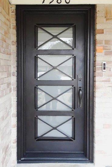 Crossing Single Door w/ Full Operable Frosted Glass Panel