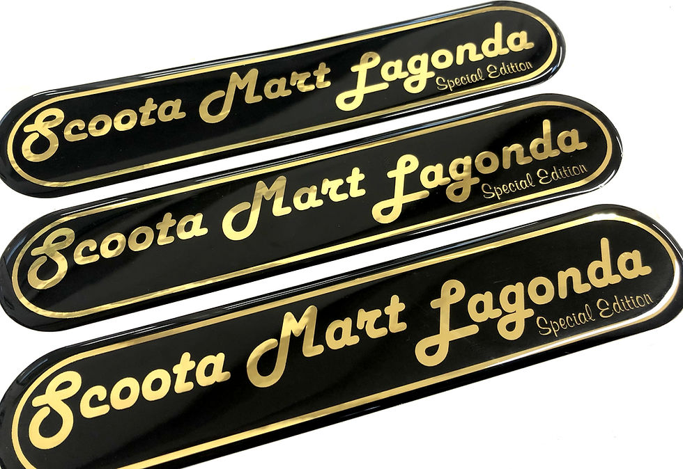 Resin domed decals