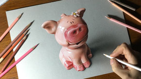Drawing Tutorial: How to draw a piggy bank