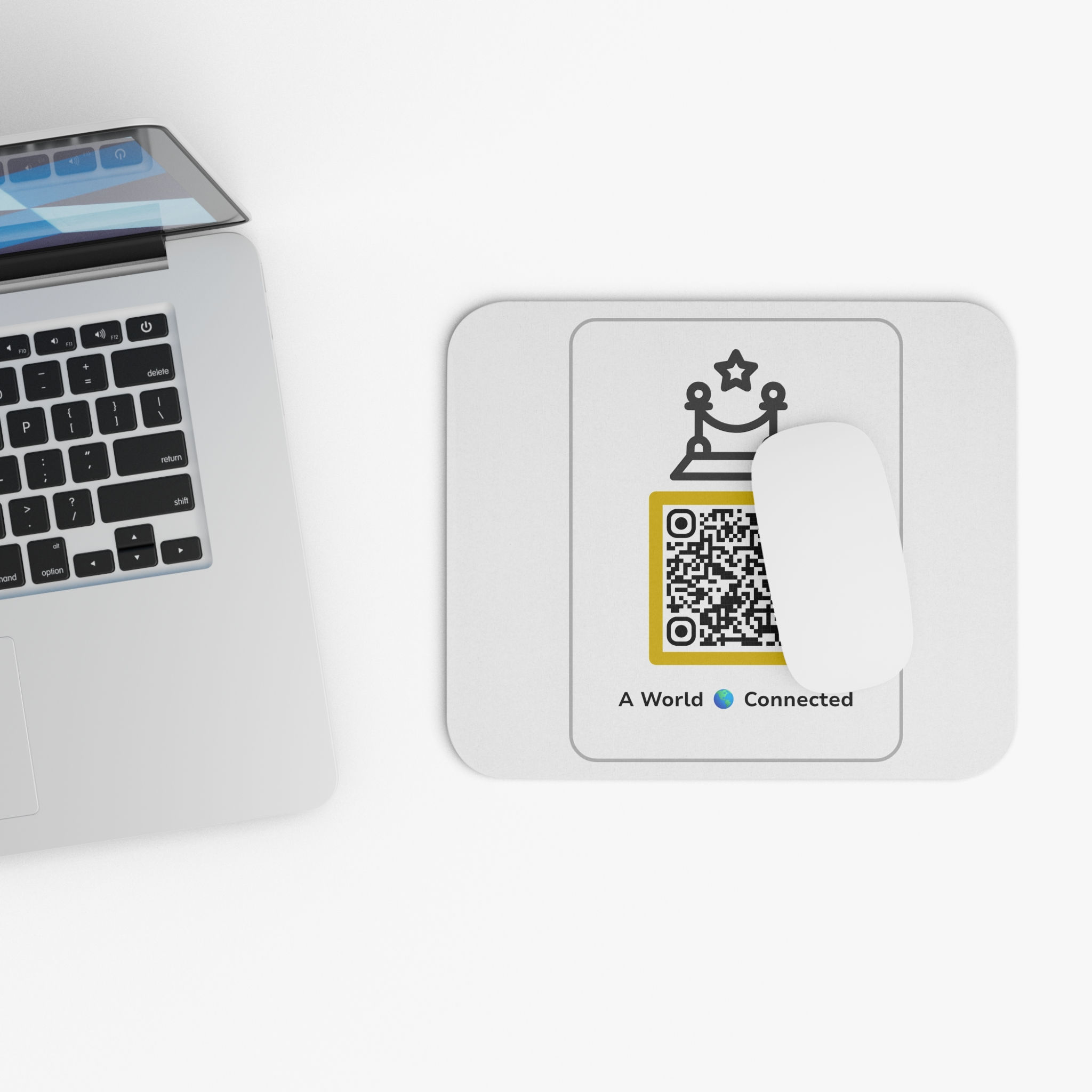 A World Connected - Mouse Pad  - White