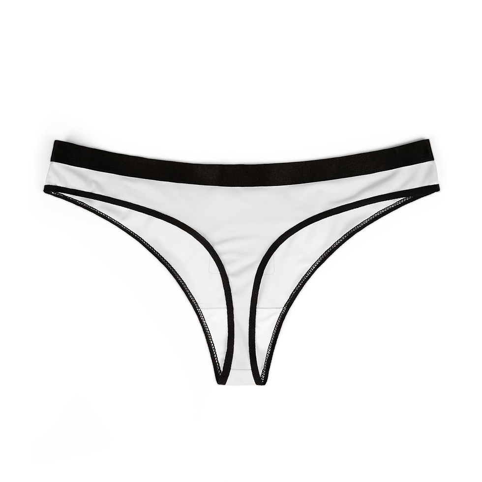 Thumbnail: A World Connected - Minimalist Women's Thong — White
