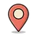 Icon of a red location pin – indicating pickup location in the Karlín district of Prague.