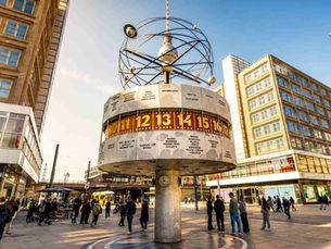The World Clock at Alexanderplatz, the meeting point where the Berlin free walking tour begins.