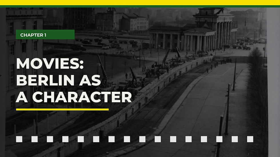 Movies: Berlin as a character