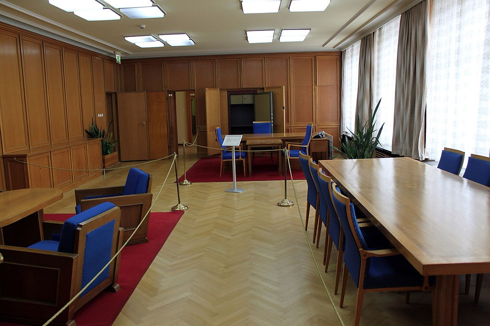 Erich Mielke's preserved office suite inside the Stasi Museum in Berlin-Lichtenberg