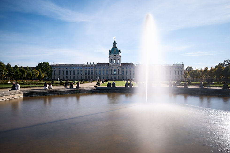 Charlottenburg Palace and its reflecting water, representing Berlin palace visits where timed entry can matter
