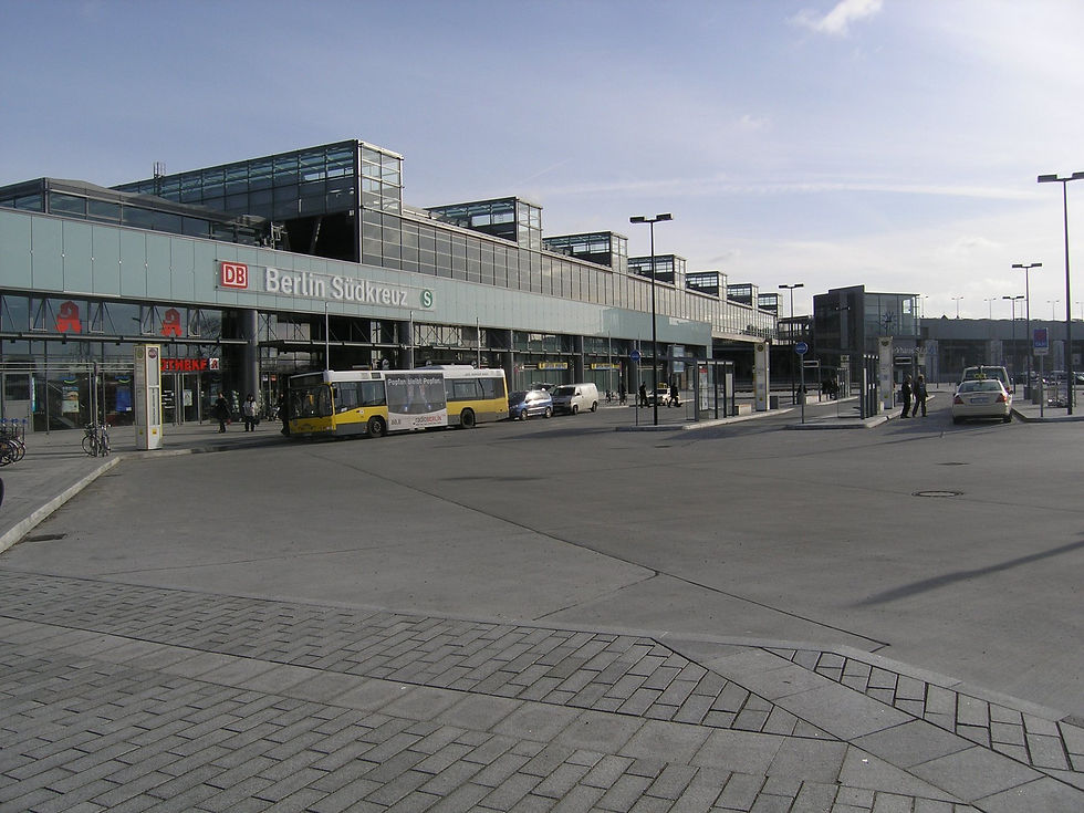 Berlin Südkreuz station exterior, a useful south-side station for BER Airport transfers.