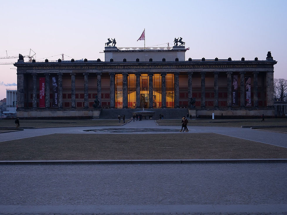 Altes Museum on Berlin's Museum Island at dusk, a useful reminder to book only the museum slots that matter