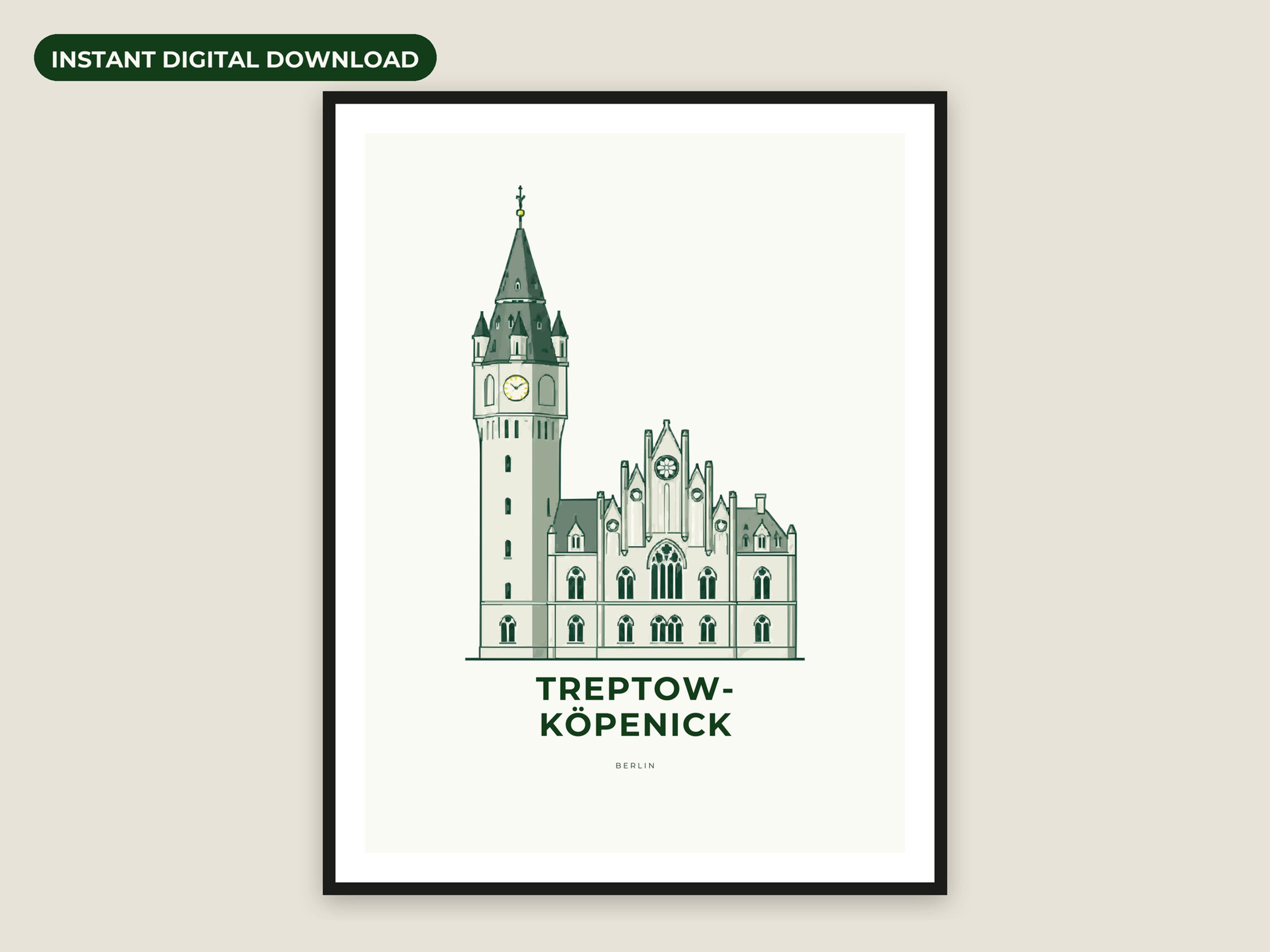 Treptow-Köpenick Printable Poster