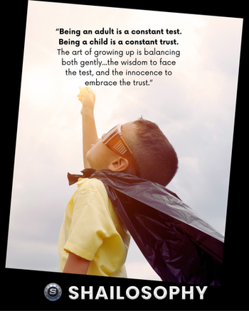 The inner child. The outer adult...