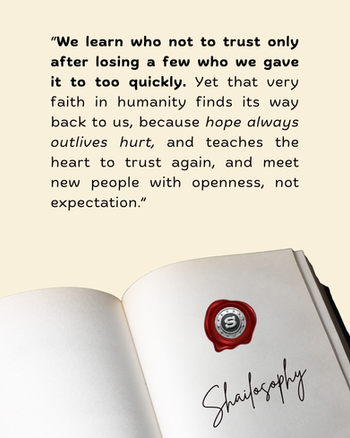 The return of trust...