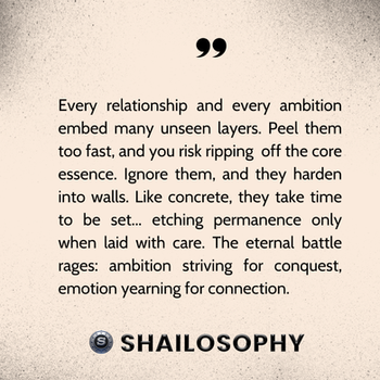 Ambition and emotion...the battle for supremacy