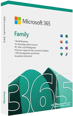 Microsoft 365 Family 1 YEAR 6 Devices 71.91€