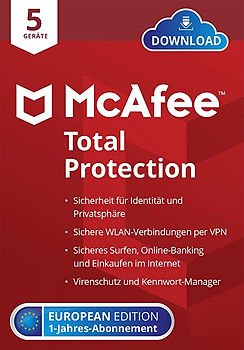 McAfee 5 Devices 1 YEAR 24.95€