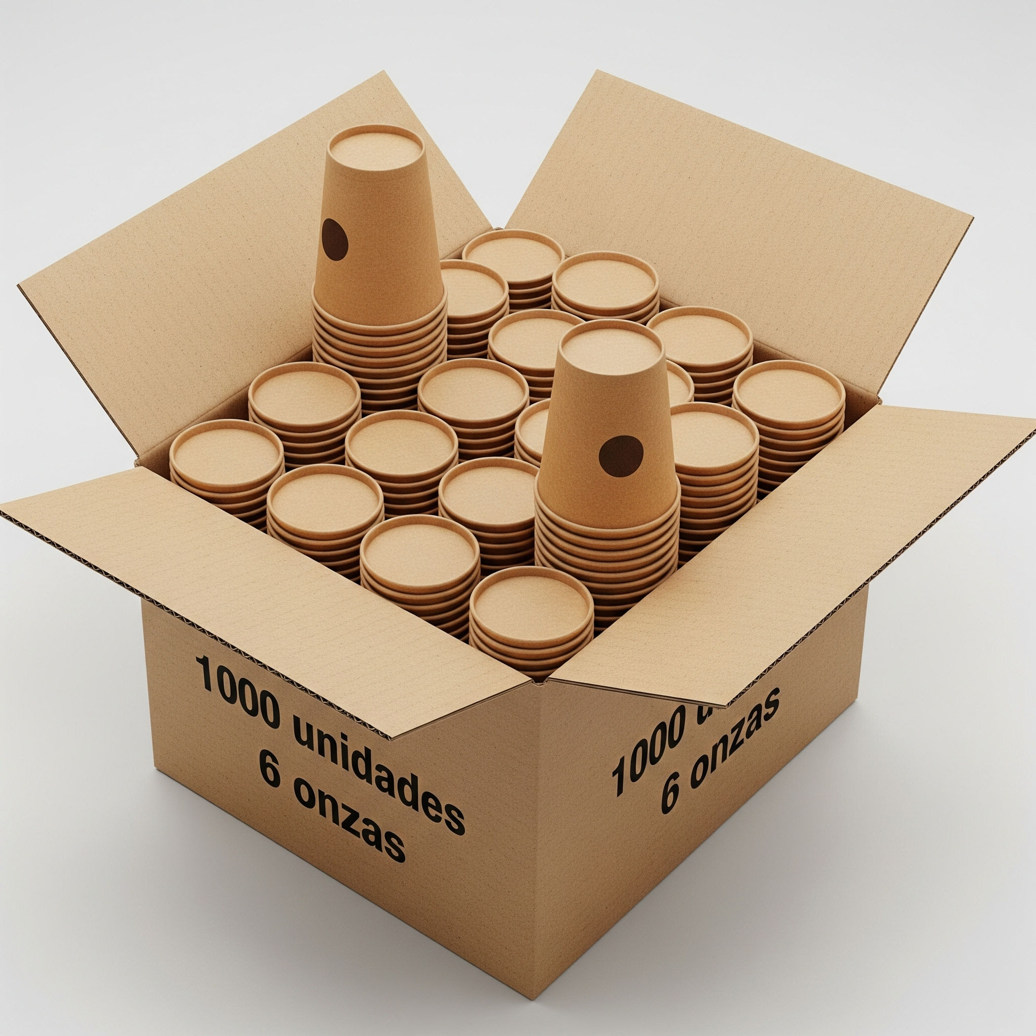 Caja de vasos ecológicos: 1000 unidades, 8 onzas