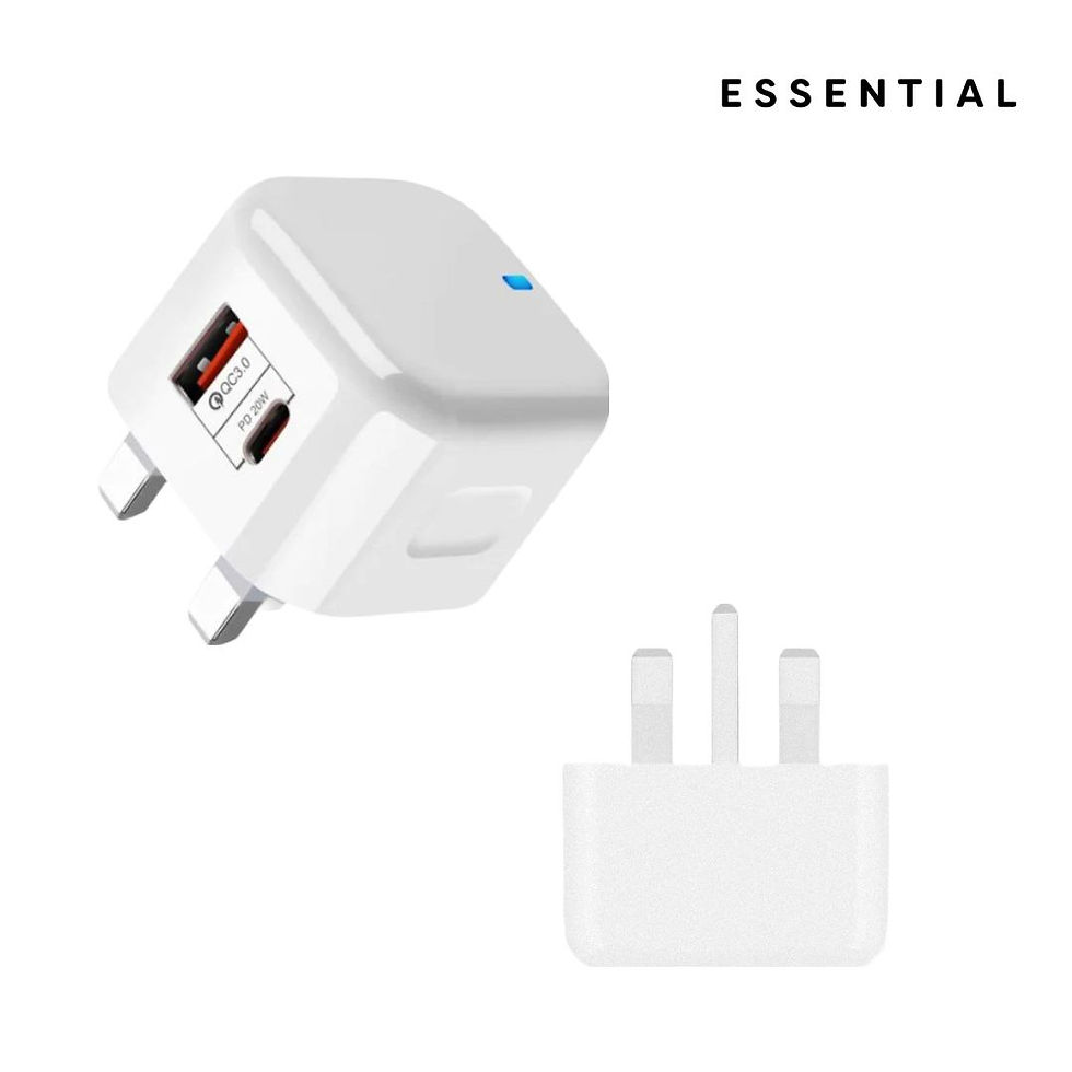 Thumbnail: Essential 20W USB-C + QC 3.0 Quick Charge Dual Port Power Adapter