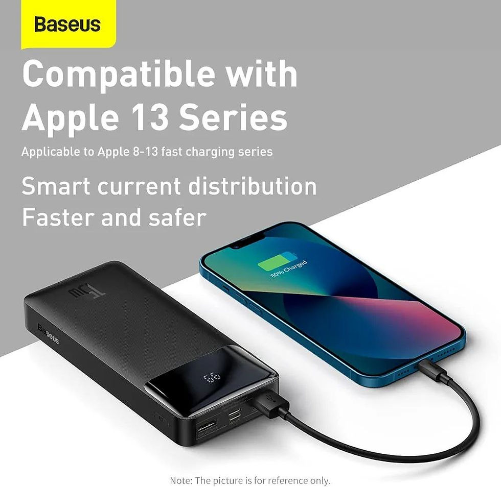 섬네일: Baseus 20000 mAh Portable High-Capacity USB-C Power Bank