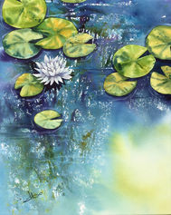Reflets au lac Chapleau, 20x16po, $350