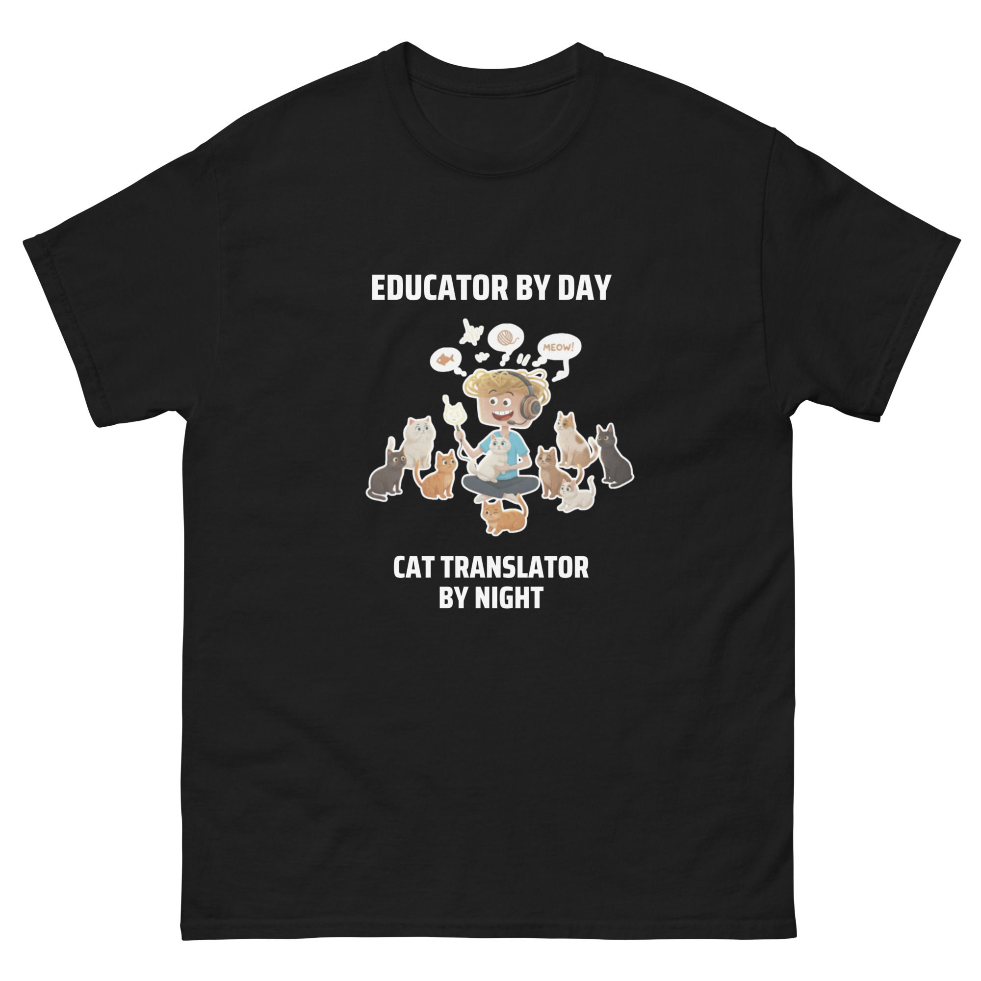 "Cat Translator by Night" Tee