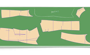 Pagoda Model Fabric Lay Plan Illustration