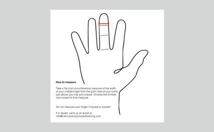 Atlas Tailors Thimble in Stainless Steel Measurement Instructions