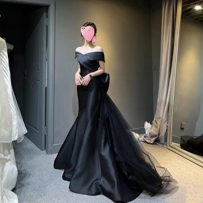 Elegant HD Black Evening Dress for Women
