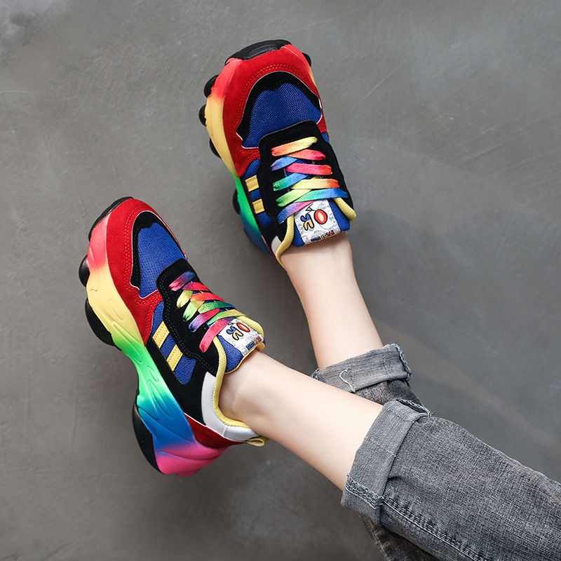 Thumbnail: Colorful Dad Sneakers for Women - Trendy Casual Shoes