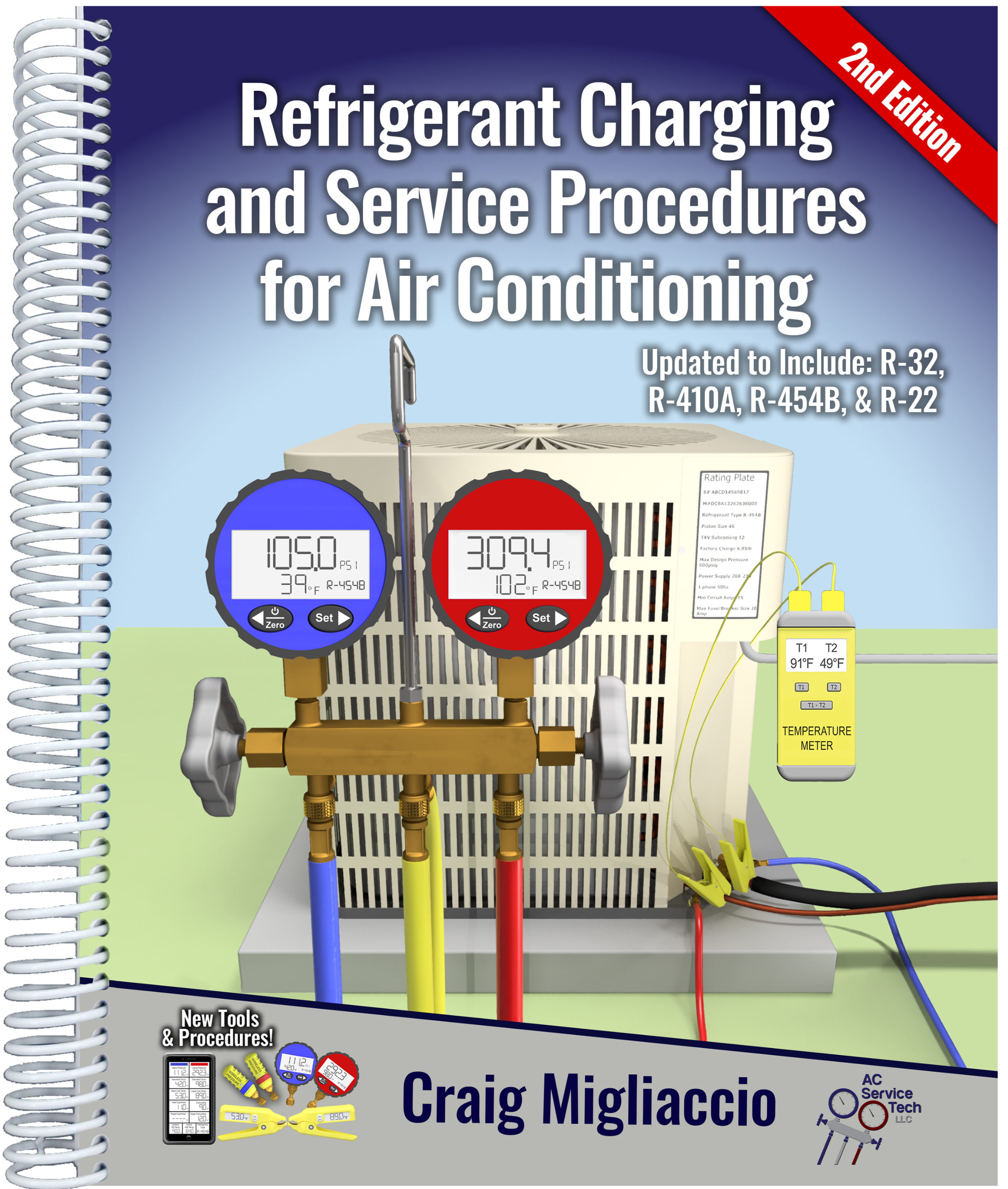 NEW-2nd Edition- Refrigerant Charging & Service Procedures for Air Conditioning