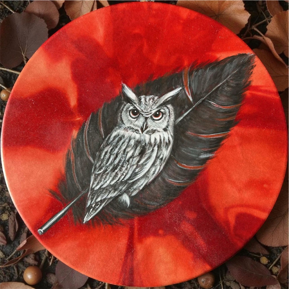 Sjamanendrum Uil van Waterbuffel 42 cm