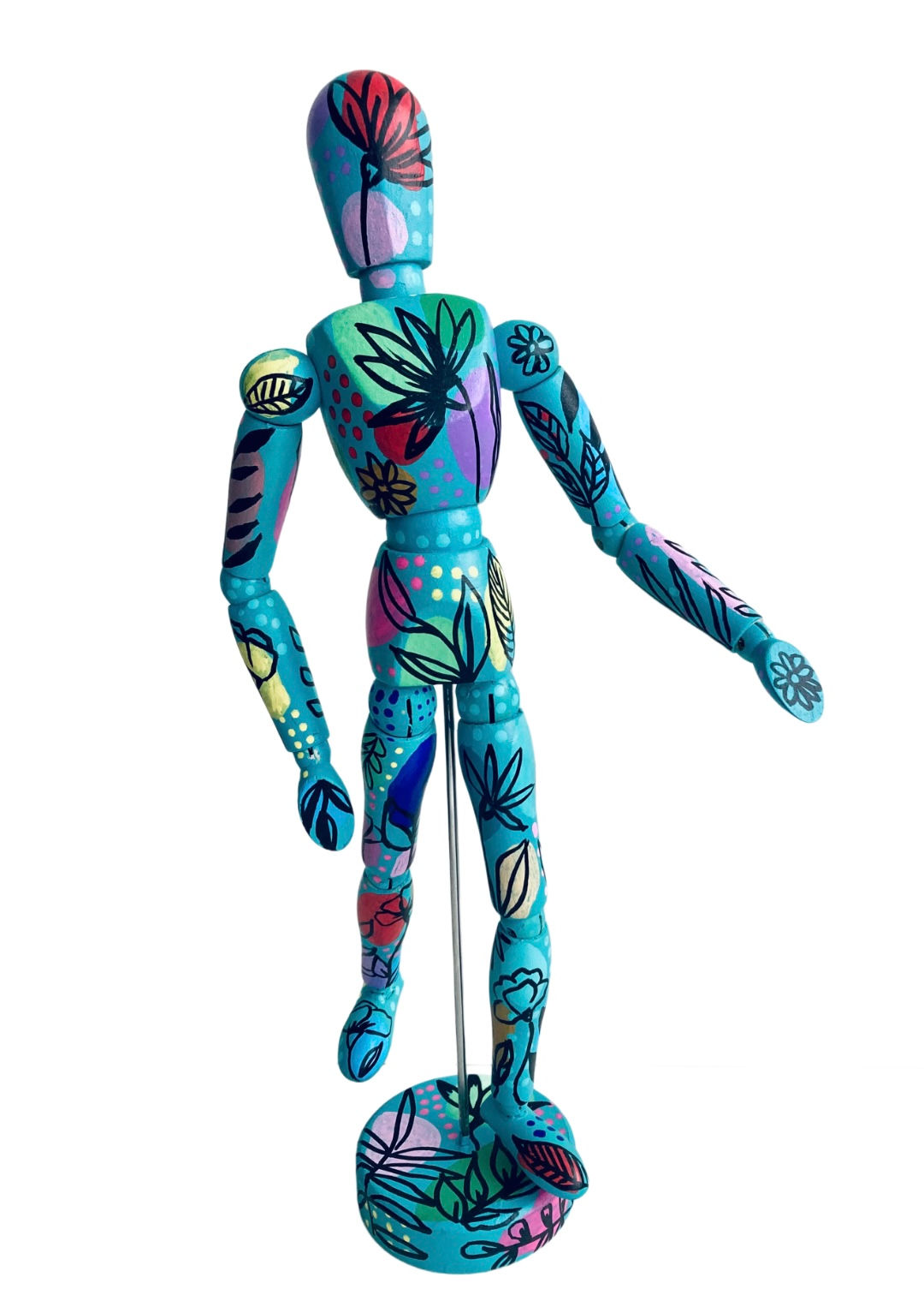 LALA FLORAL TURQUESA boneco articulado