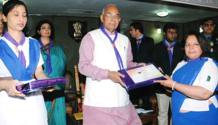 Grant of Worrier's Award -  Thanks Badge