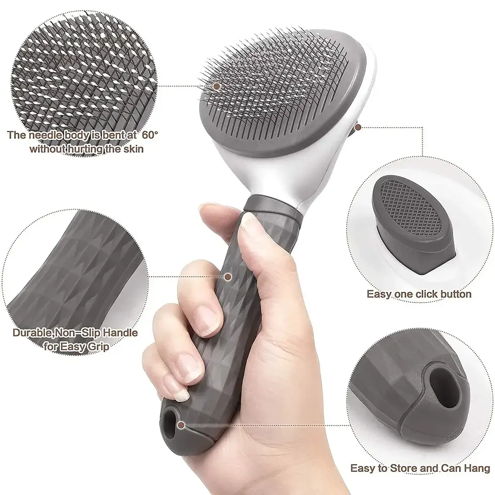 Miniatura: Pet Dog & Cat Self-Cleaning Slicker Brush – Hair Remover Grooming Comb for Dog