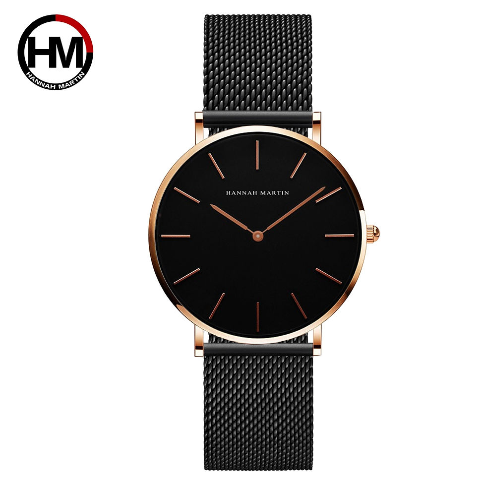 Miniatura: HANNAH MARTIN Brand Quality Stainless Steel Japan Quartz Movement Waterproof Wom