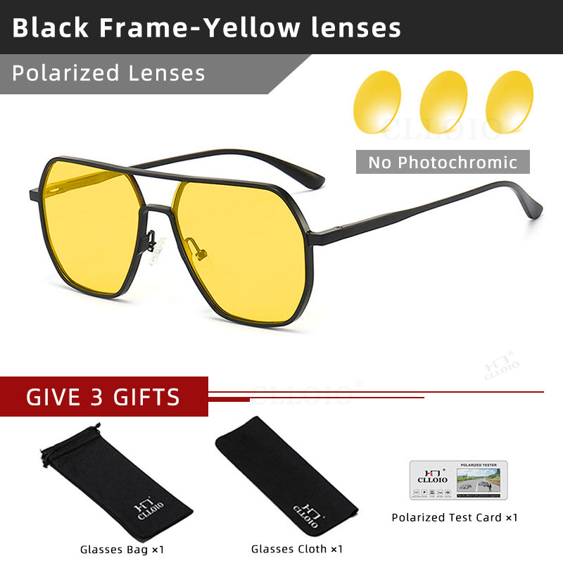 Miniatura: CLLOIO New Fashion Aluminum Photochromic Sunglasses Men Women Polarized Sun Glas
